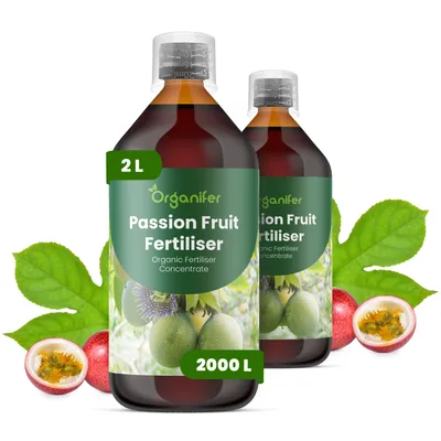 Obrázek produktu pro Marakuja Tekuté Hnojivo 2x1 L – 2-1-8 NPK – Pro Marakuju – Podporuje Květy, Tvorbu Plodov & Růst Kořenů – Organifer