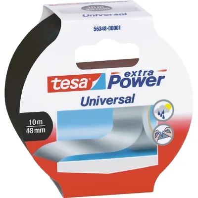 Produktbild von TESA extra Power Universal, Schwarz, Befestigung, Handwerk, Kennzeichnung, Reparatur, Metall, Holz, 10 m, 50 mm, 1 Stück(e)