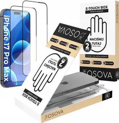 Immagine prodotto di OSOVA VETRO TEMPERATO per iPhone 17 Pro Max RAPIDO CON APPLICATORE 2 pezzi