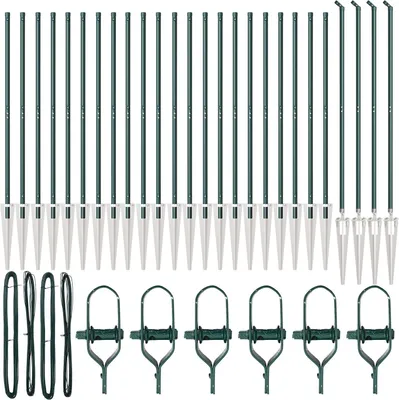 Produktbild von Möbel Zaunpfosten mit Spike 26 Stück Ø32 mm 140 cm verzinkter Stahl - Zaunzubehör 3350173