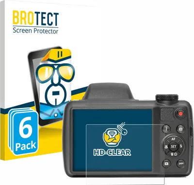 Produktbild von 6x Für Kodak Pixpro AZ528 Schutzfolie BROTECT Displayschutz Display Schutz Folie Klar Transparent