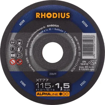 Produktbild von RHODIUS Trennscheibe XT77 115 x 1,5 mm ger.