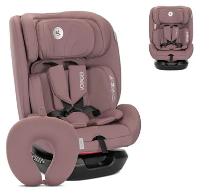 Produktbild von Lorelli Kindersitz Voyager i-Size (40-150 cm) Nackenkissen, Kopfstütze, Gurt pink