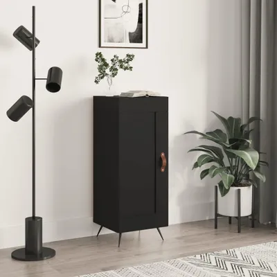Produktbild von [Home] Sideboard Schwarz 34,5x34x90 cm Holzwerkstoff , Neue Mode 2024 im häuslichen Leben