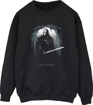 Produktbild von Netflix - "The Witcher Of The Night" Sweatshirt für Herren BI47551 (L) (Schwarz)