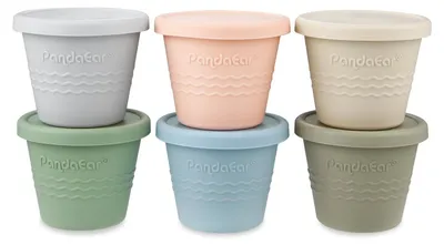 Image de Lot de 6 récipients de conservation des aliments pour bébé en silicone