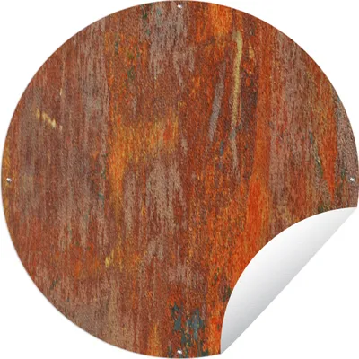 Produktbild von MuchoWow® Gartenposter Outdoor-Poster Rund Rot - Orange - Blau Ø 150 cm Gartendeko Rundes Poster draußen