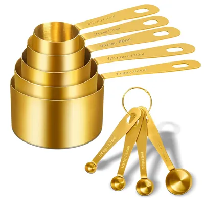 Immagine prodotto di Solidchoice - Set di 9 misurini e cucchiaini in acciaio inossidabile per la cucina