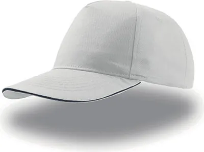 Image de Atlantis | Start Five Sandwich Cap / casquette / bonnet / chapeau - Couleur : White/Navy - Taille : One Size