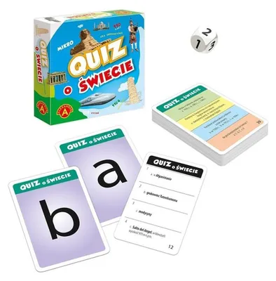 Zdjęcie produktu dla Kieszonkowa gra edukacyjna Quiz o Świecie dla dzieci i dorosłych