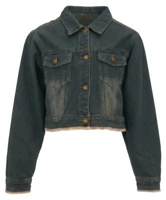 Produktbild von Blaue Damen Jacke in Größe S mit regulärer Passform und Knopfleiste