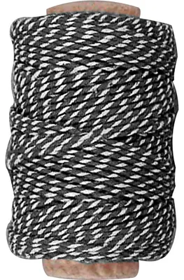 Produktbild von Baumwollschnur, Dicke 1,1 mm, Schwarz/Weiß, 50 m/ 1 Rolle [HOB-50346]