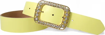 Produktbild von FRONHOFER Damen Ledergürtel 4 cm mit goldener Strass Gürtelschnalle, echt Leder