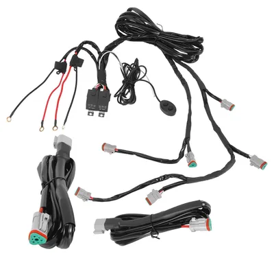 Obrázok produktu pre Kábelová súprava pre LED osvetlenie – Sada spínačov – Rozdeľovač 1:6 – RGB, viacfarebné – 12V, určené pre automobilové a terénne vozidlá