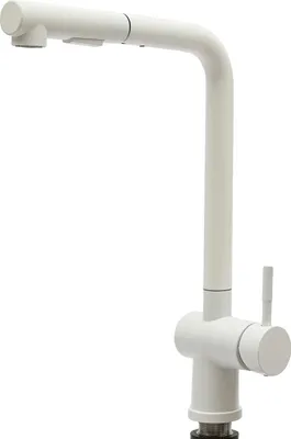 Obrázek produktu pro Kuchyňská baterie, otočná o 360°, s funkcí vytahovacího spreje, BÍLÁ