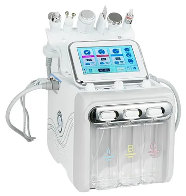 Produktbild von 6-in-1 Gesichtsgerät - Hydra Aqua Hautpflegegerät - Tiefenreinigung - Heiß & Kalt Massager - 220–240V EU-Stecker