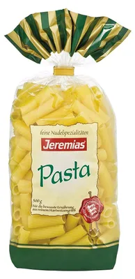 Image de Jeremias Pasta Rigatoni Pâtes à la semoule de blé dur 500g paquet de 4