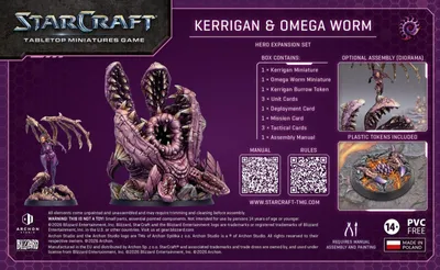 Imagen del producto de StarCraft Kerrigan & Omega Worm - Extensión con Miniaturas Zerg