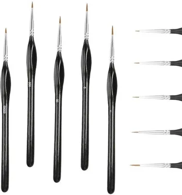 Produktbild von Feine Detailpinsel Set 5-teilig Acryl Aquarell