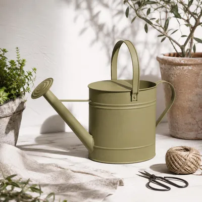Produktbild von Gießkanne Blechkanne Metallkanne Kanne Dekokanne Grün 7,5 Liter