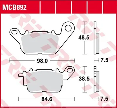 Imagen del producto de Pastillas de freno TRW, modelo MCB892