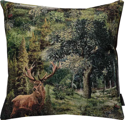 Produktbild von Gobelin Dekorativer Kissenbezug für Sofa Schlafzimmer Wohnzimmer, DEER, 45x45