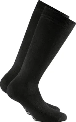 Produktbild von Rohner Basic Uni Kniestrümpfe, 2er Pack - Baumwolle II Long, Socken, Baumwoll-Mix Schwarz 43-46