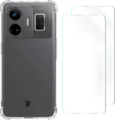 Produktbild von Bizon Case Clear Pack Hülle + 2x Displayschutzfolie für Realme GT3 klar