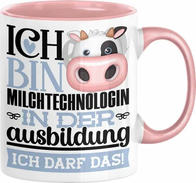 Produktbild von Milchtechnologin Ausbildung Start Geschenk Tasse Ich Bin Milchtechnologin In Der Ausbildung Ich Darf Das Kaffee-Becher Geschenkidee (Rosa)
