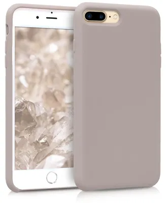 Produktbild von kwmobile Handyhülle für Apple iPhone 7 Plus / iPhone 8 Plus Hülle - Case Silikon - Kabelloses Laden - Schutzhülle Cover in Helltaupe