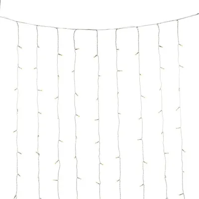 LED-Lichtvorhang 2x2 m, warmweiß, IP44, für außen/innen