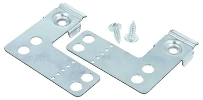 Produktbild von vhbw 2x Befestigungswinkel kompatibel mit Siemens Geschirrspüler - Befestigungssatz für Spülmaschinen 8,1 x 6,1 x 0,8 cm