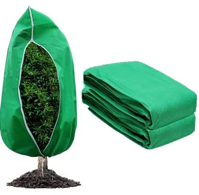 Obrázok produktu pre Sada ochranných krytov na rastliny, vhodná na zimu, z netkanej textílie, chráni pred mrazom a škodcami, rozmery 100x120 cm