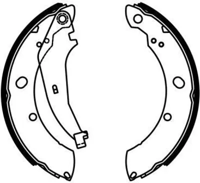 Produktbild von ABE Bremsbackensatz Trommelbremse Hinten für VW Polo Schrägheck (6R1, 6C1) C0Y009ABE