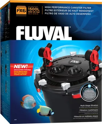 Produktbild von Aquarium-Außenfilter Fluval FX6 ca. 3500 l/h, für Aquarien bis 1500 l, 41 W, schwarz
