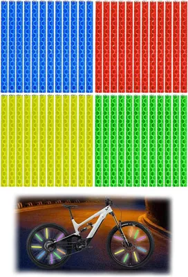 Produktbild von Fahrradspeichen Reflektoren 48 Stück, 75 mm, ABS, bunt, für Fahrräder