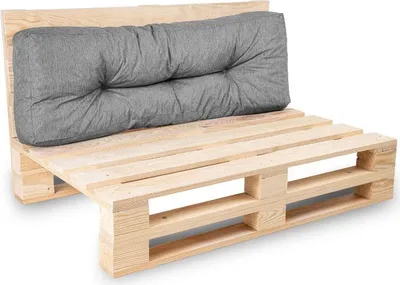 Produktbild von Palettenkissenrücken aus polyester BANANAIR 120x40x15 cm, grau