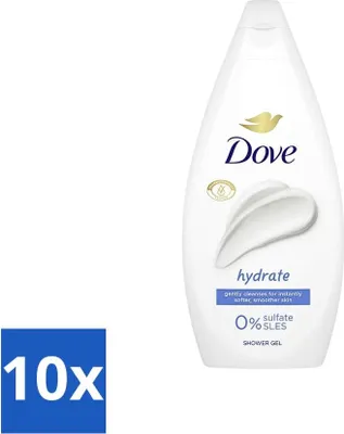 Image de Gel douche Dove Hydrate – Sans sulfate – 250 ml - Pack économique - 10 pièces