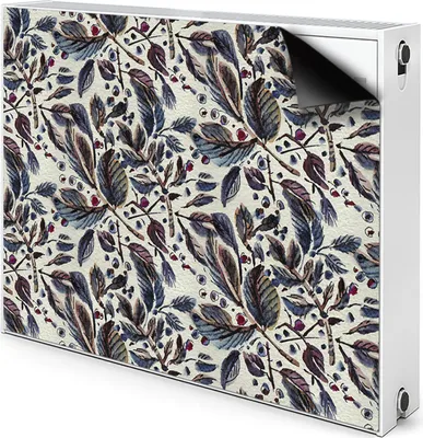 Produktbild von Magnet Heizkörper Heizkörper-Abdeckung Heizkörperabdeckung 100x60 cm  - Vintage, Blätter