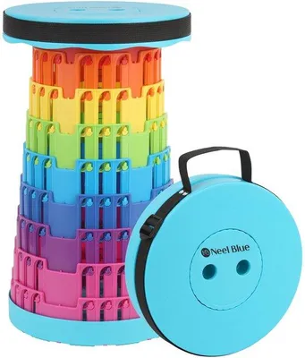 Produktbild von Faltbarer Hockstuhl, robust, mit einer Tragfähigkeit von 181 kg – Faltbar – Leicht – Transportabel – Verstellbar – Kompakt (45 cm x 25 cm) – Klappbarer Stuhl