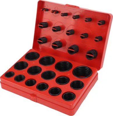 Produktbild von 347-teiliges Gummi-O-Ring-Dichtungsset, universelles Unterlegscheiben-Dichtungs-Sortiment-Set für Automobil-Rohrleitungen, Wasserhähne, Maschinen