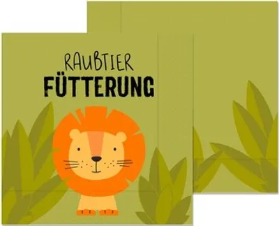 Produktbild von 20 Servietten Löwe - Raubtier Fütterung 33x33cm