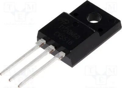Zdjęcie produktu dla 1 x Tranzystor: N-MOSFET 12A, 600V, AOTF20N60, tranzystor N-kanałowy, montaż przelotowy, unipolarny