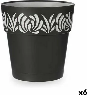 Obrázek produktu pro Samozavlažovací květináč stefanplast gaia antracitový plast 29 x 29 x 29 x 29 cm (6 kusů)