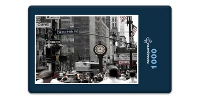 Produktbild von hansepuzzle 12436 - Manhattan Puzzle, 1000 Teile, Orte, 60,0 x 46,0cm mit hochwertiger Aufbewahrung, Kartonbox und wiederverschließbarem Beutel