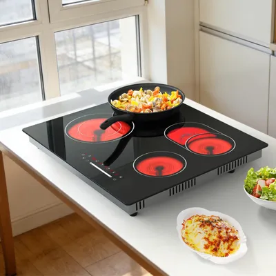 Keramik-Kochfeld 60 cm, 4 Zonen, 6700 W, Slider Touch