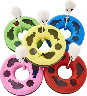 Produktbild von Pettimania Katzenspielzeug Round Mouse mit Spielball