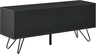 Imagen del producto de Aparador Bollebygd con 2 puertas de armario, 46,5 x 110 x 30 cm. Cómoda, armario de pared, mueble para el salón. Estructura de metal, color negro