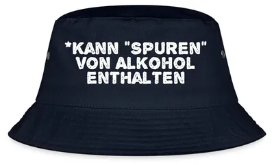 Produktbild von Spreadshirt Kann Spuren Von Alkohol Enthalten Lustiger Spruch Fischerhut, L/XL (Caps), Navy