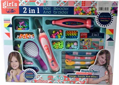Produktbild von Haarflechtmaschine Kinder Set Zopf flechten Perlen Styling Friseur Spielzeug